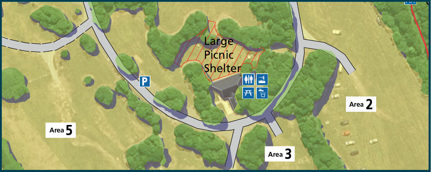 Map showing the location of the Kaitoke picnic shelter